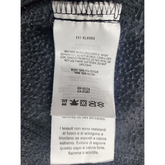 Columbia Fleece Jacket Womens Medium Black Full Zip fuzzy slim Gorpcore hiking - Picture 8 of 8